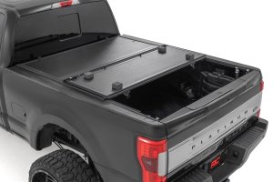 Ford F-350 Super Duty Hard Low Profile Bed Cover - Rough Country - Tri-Fold - '17-'24